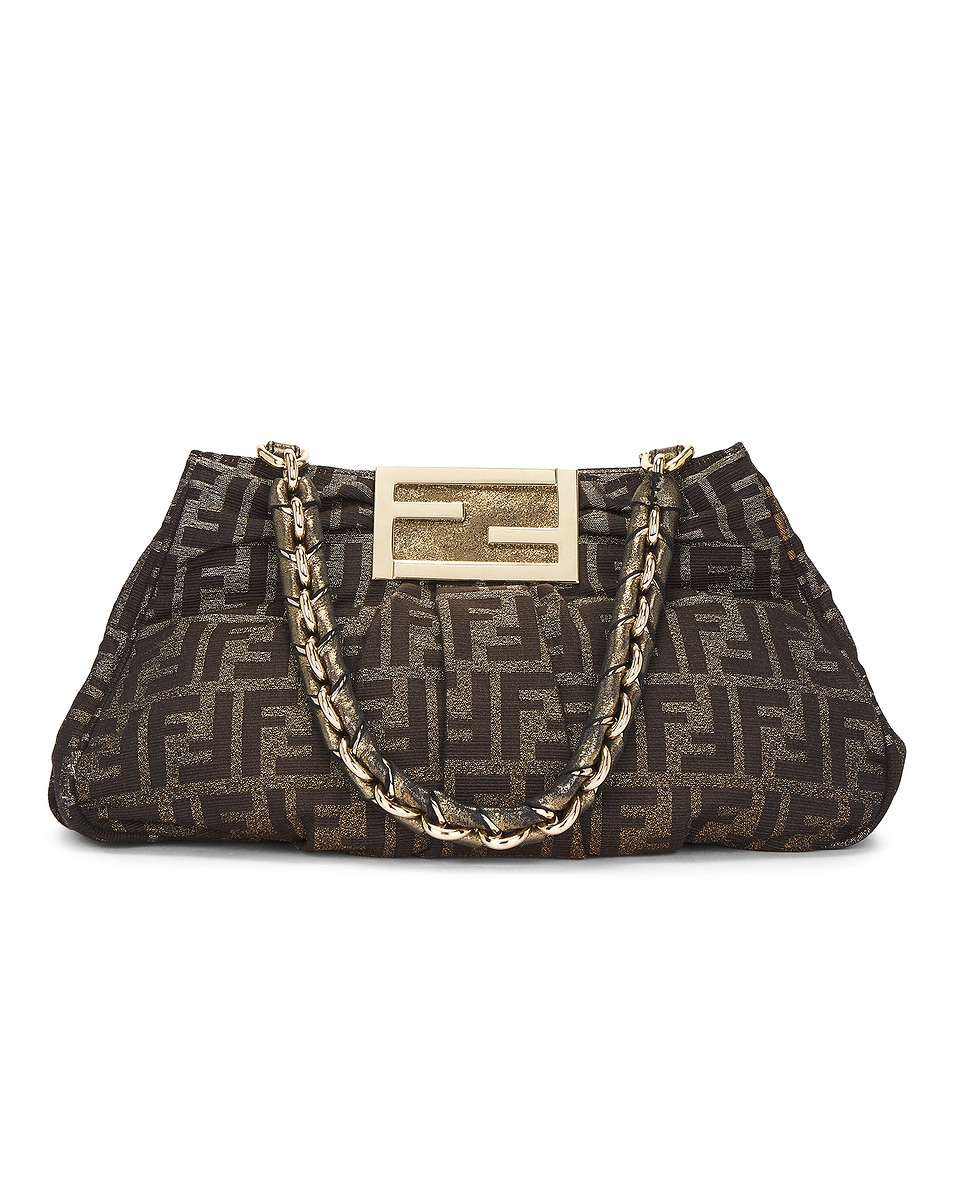 Image 1 of FWRD Renew Fendi Zucca Mia Tote Bag in Silver