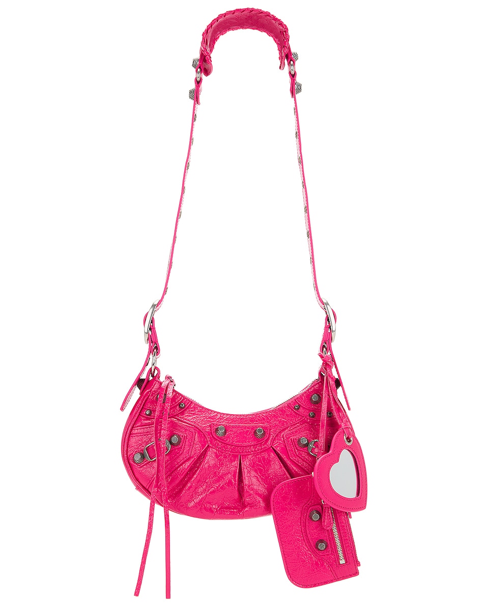 Image 1 of FWRD Renew Balenciaga XS Le Cagole Shoulder Bag in Hot Pink