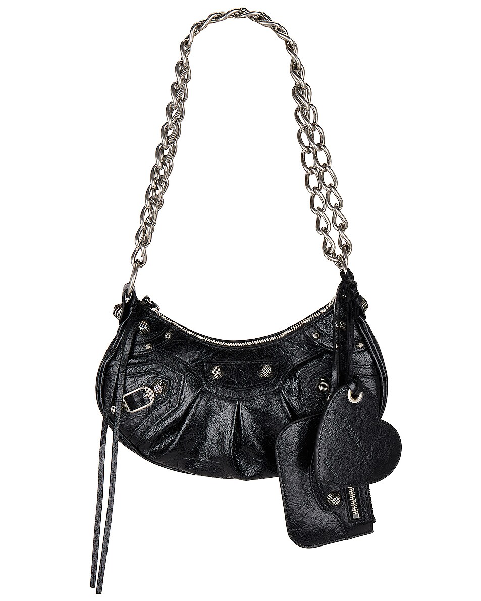 Image 1 of FWRD Renew Balenciaga XS Le Cagole Hobo Bag in Black