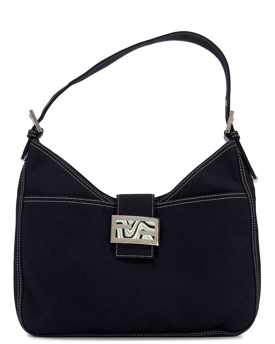 Image 1 of FWRD Renew Fendi Mama Baguette Shoulder Bag in Blue