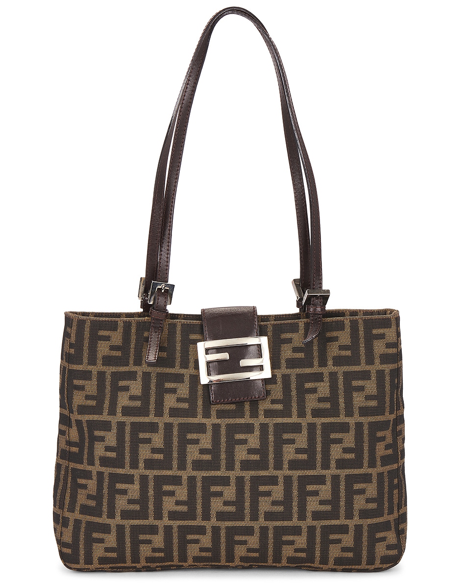 Image 1 of FWRD Renew Fendi Zucca Tote Bag in Brown