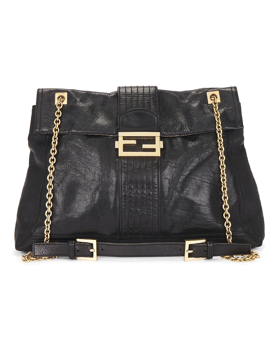 Image 1 of FWRD Renew Fendi Mama Baguette Shoulder Bag in Black