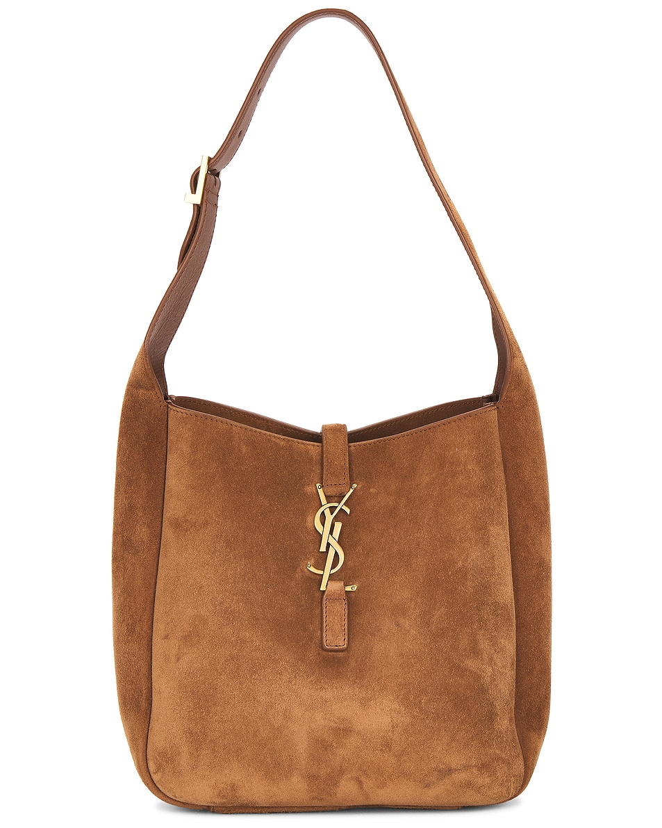Image 1 of FWRD Renew Saint Laurent Small Le 5 A 7 Hobo Bag in Brown Caramel