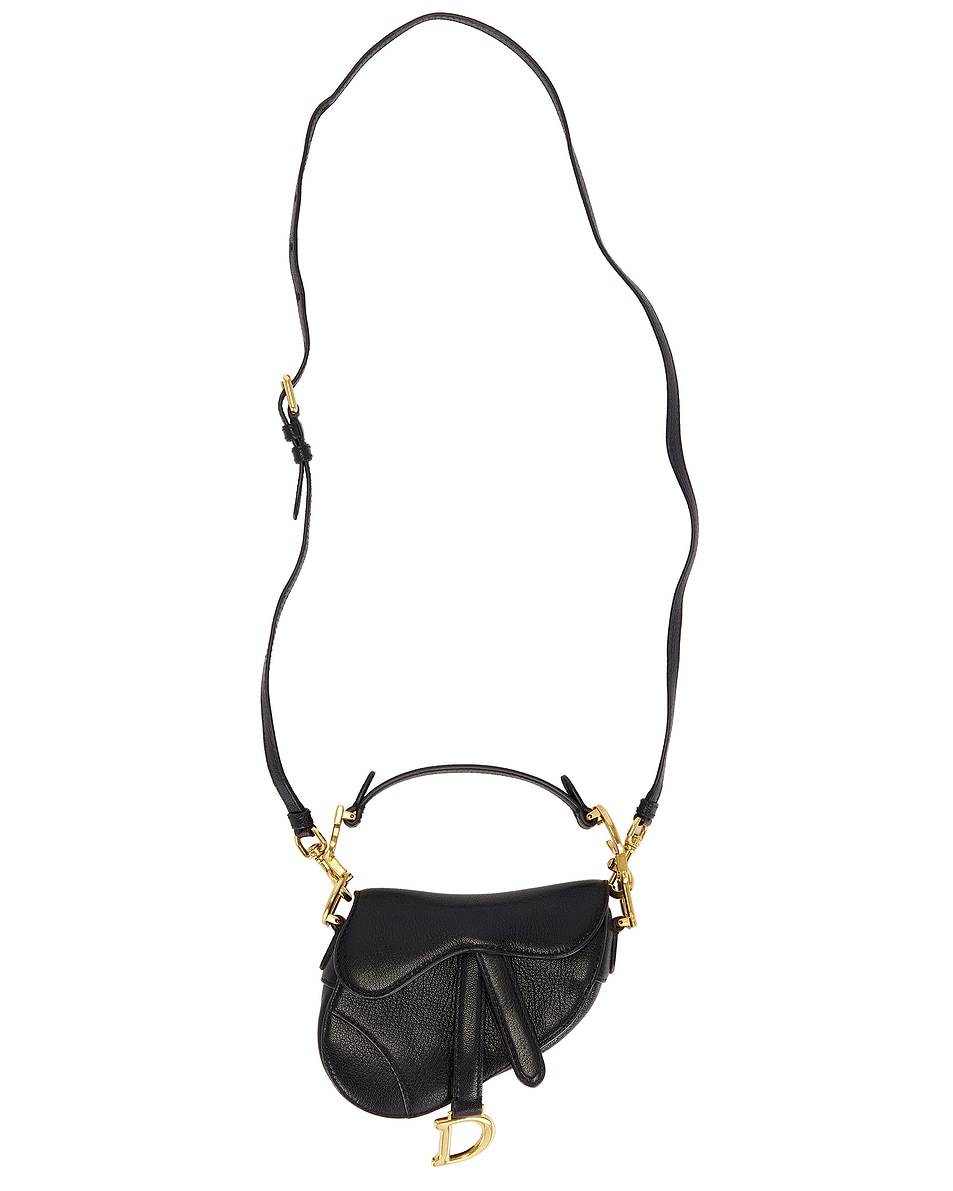 Image 1 of FWRD Renew Dior Micro Saddle Bag in Black