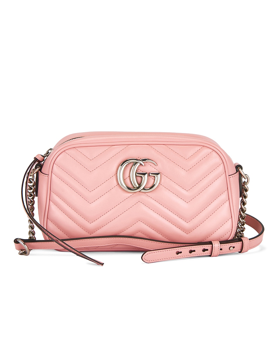 Image 1 of FWRD Renew Gucci GG Marmont Shoulder Bag in Wild Rose