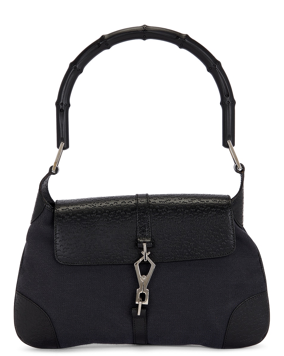 Image 1 of FWRD Renew Gucci Bamboo Jackie Shoulder Bag in Black