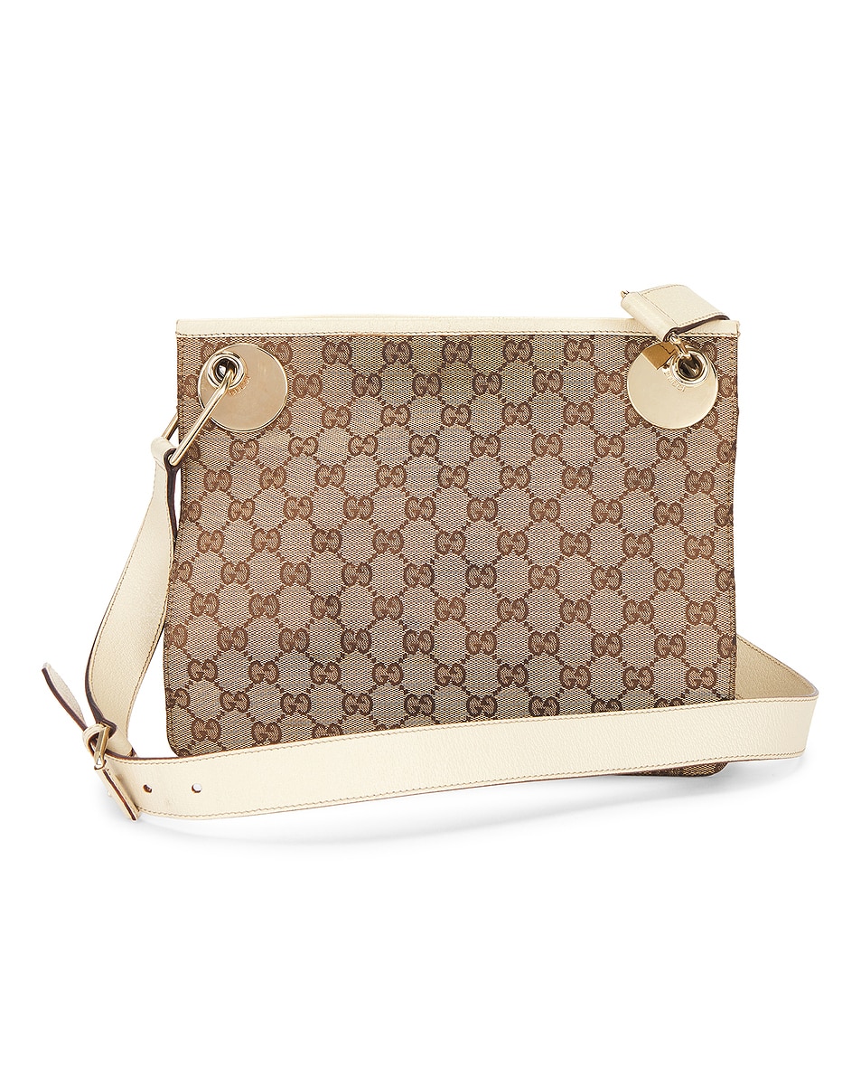 Image 1 of FWRD Renew Gucci Eclipse Messenger Bag in Beige