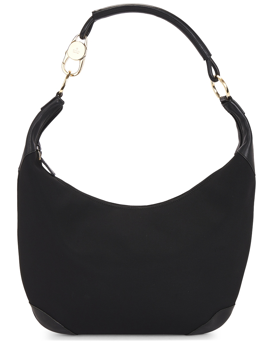 Image 1 of FWRD Renew Gucci Clasp Hobo Bag in Black