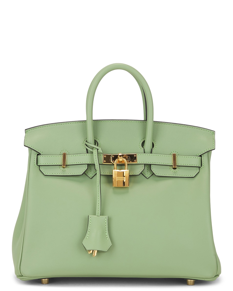 Image 1 of FWRD Renew Hermes Veau Swift Birkin 25 Le Tournay Handbag in Vale Cricket