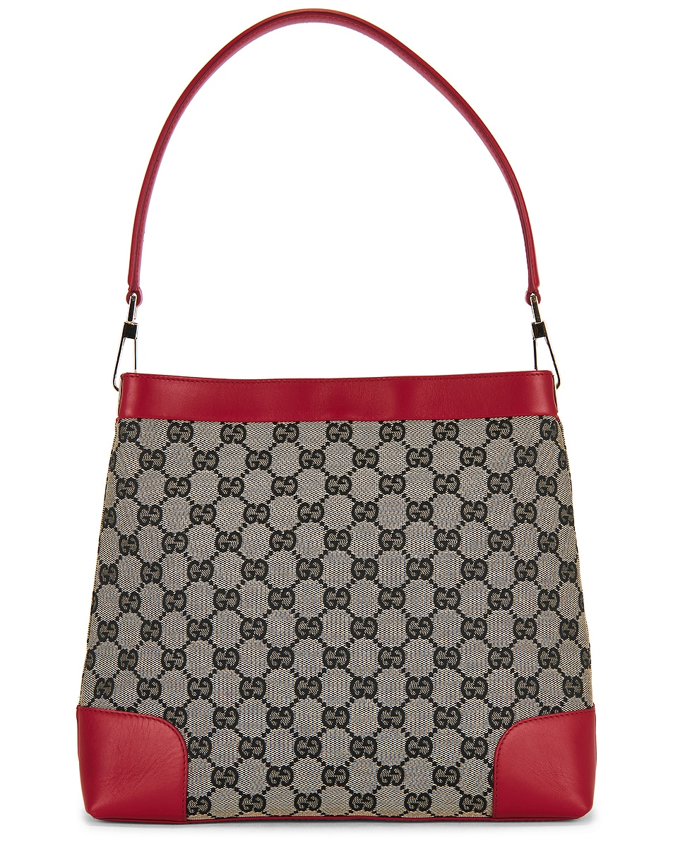 Image 1 of FWRD Renew Gucci Clasp Hobo Bag in Beige