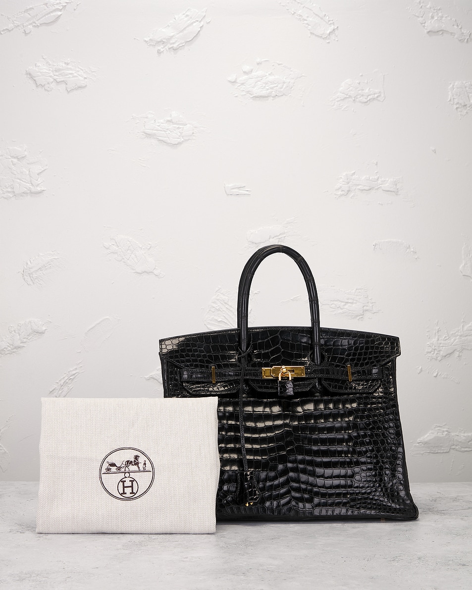 Shiny Crocodile Hermes Birkin 35 Handbag