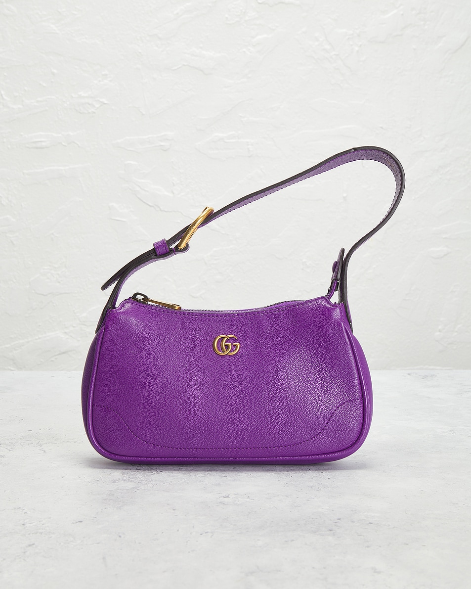 Image 2 of FWRD Renew Gucci Aphrodite Shoulder Bag in Purple