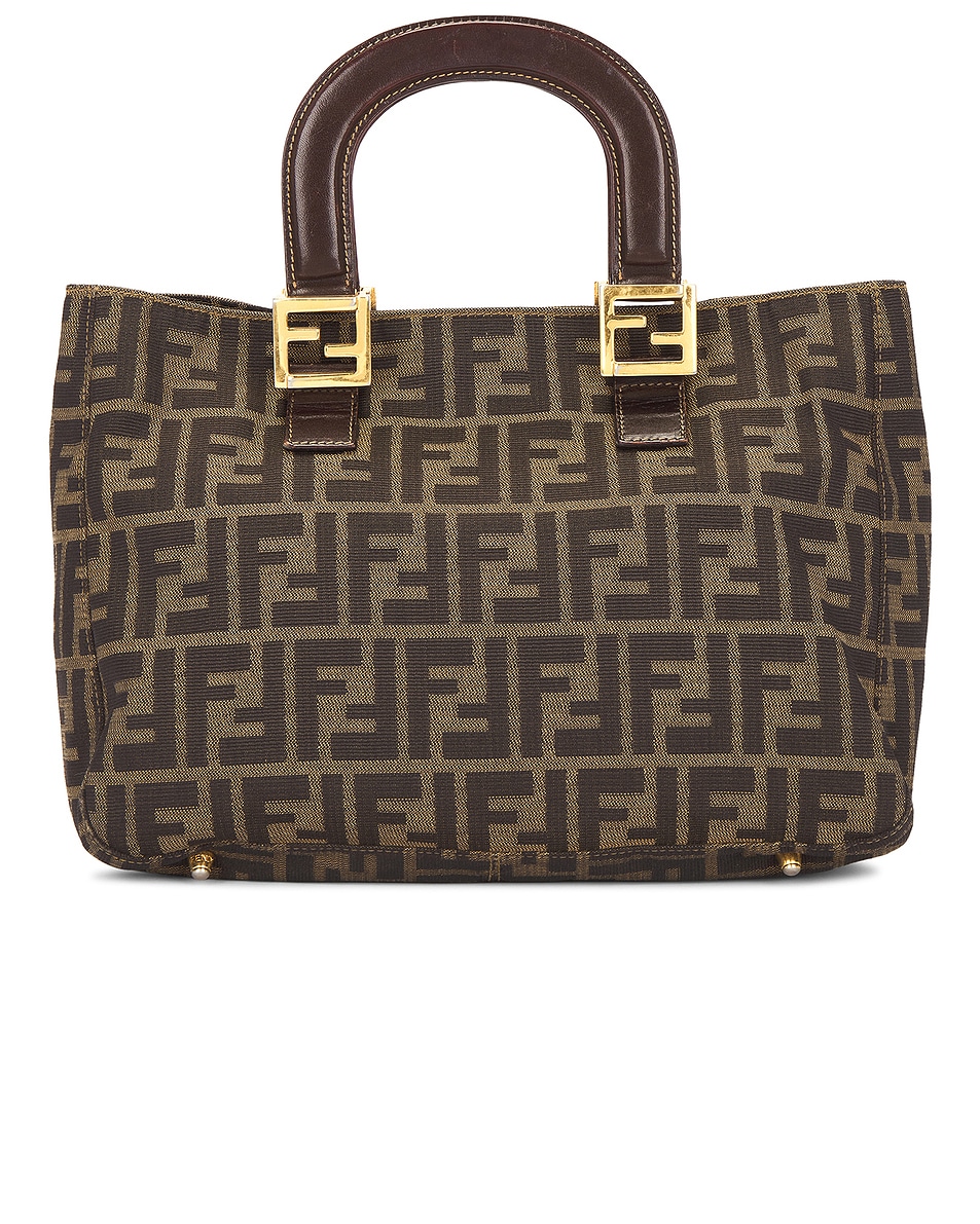 Image 1 of FWRD Renew Fendi Zucca Handbag in Brown