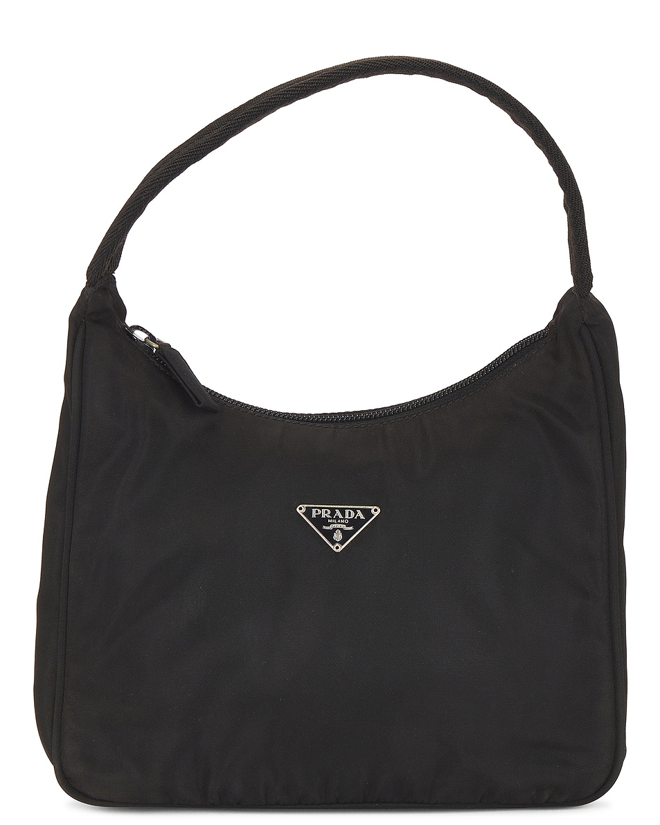 Image 1 of FWRD Renew Prada Tessuto Sport Hobo Bag in Black