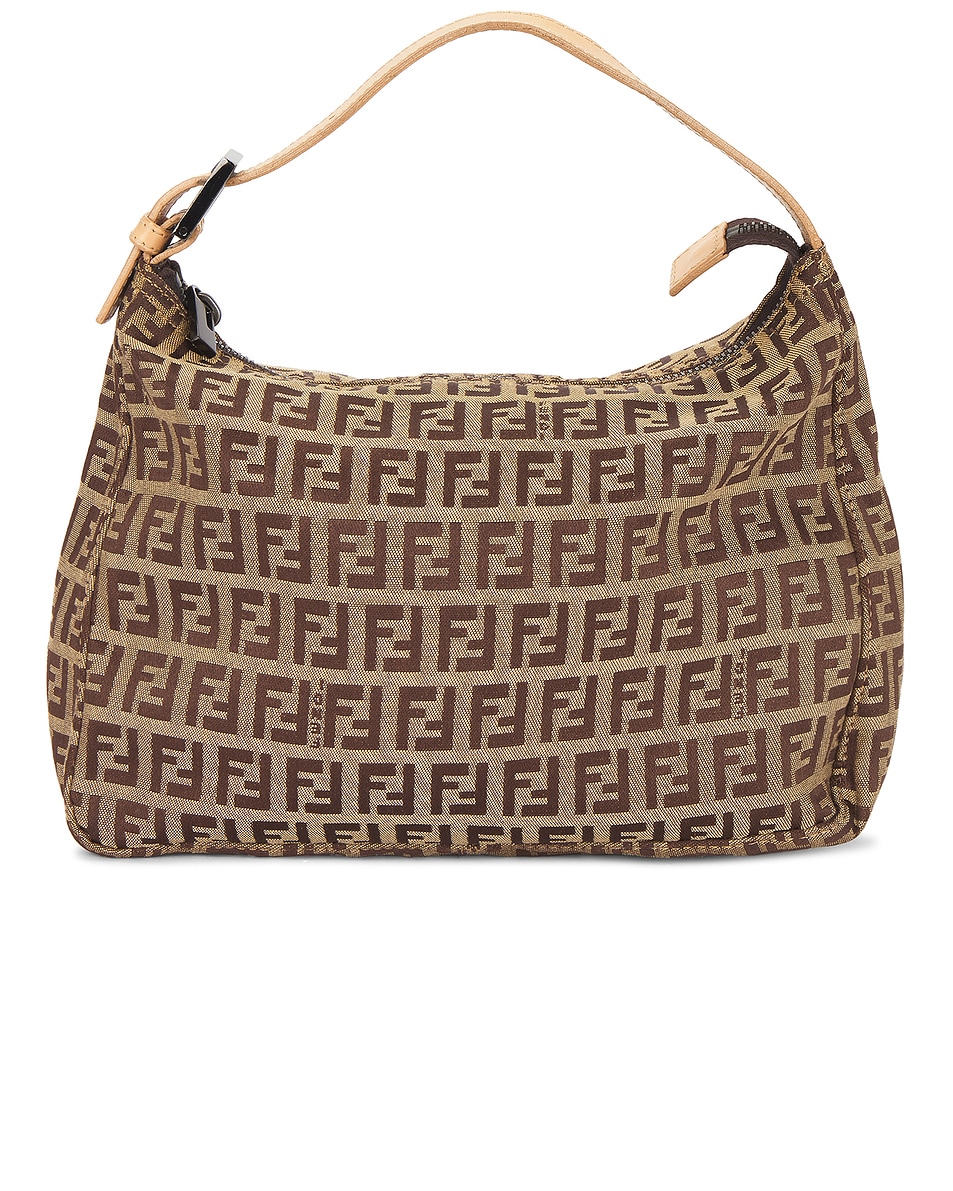 Image 1 of FWRD Renew Fendi Zucchino Pouch Handbag in Beige