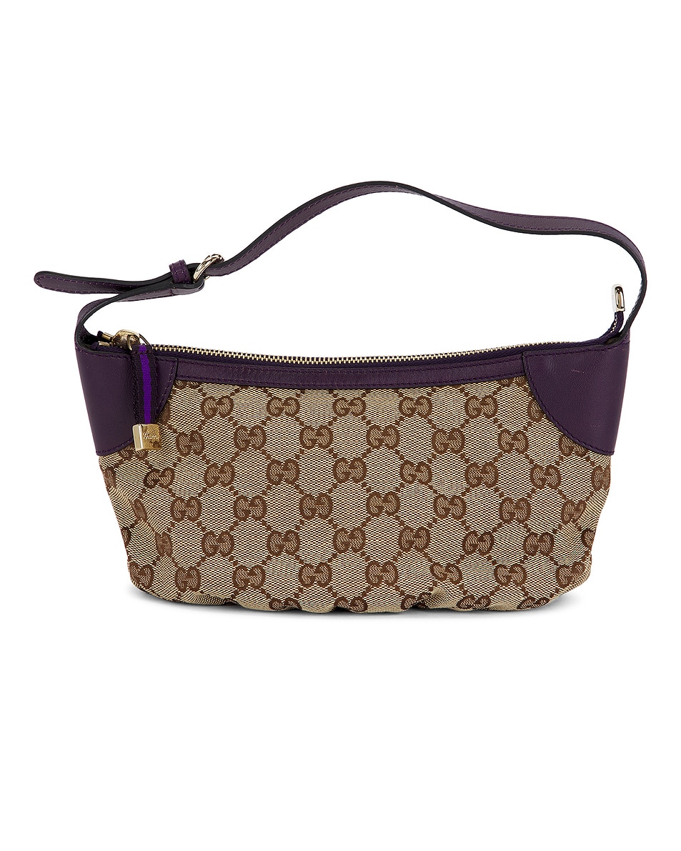 Image 1 of FWRD Renew Gucci GG Accessory Pouch in Beige