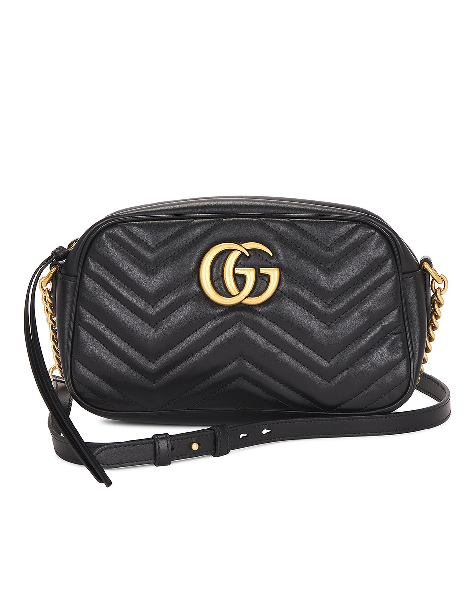 Image 1 of FWRD Renew Gucci GG Marmont Shoulder Bag in Black