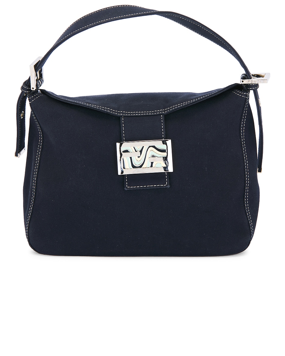 Image 1 of FWRD Renew Fendi Mama Baguette Shoulder Bag in Blue