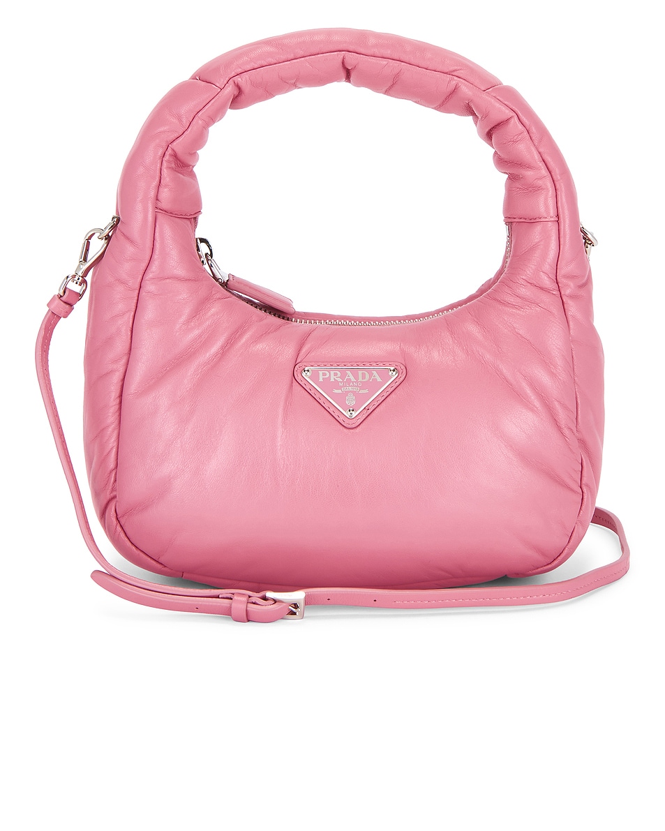Image 1 of FWRD Renew Prada Nappa Mini Hobo Bag in Pink