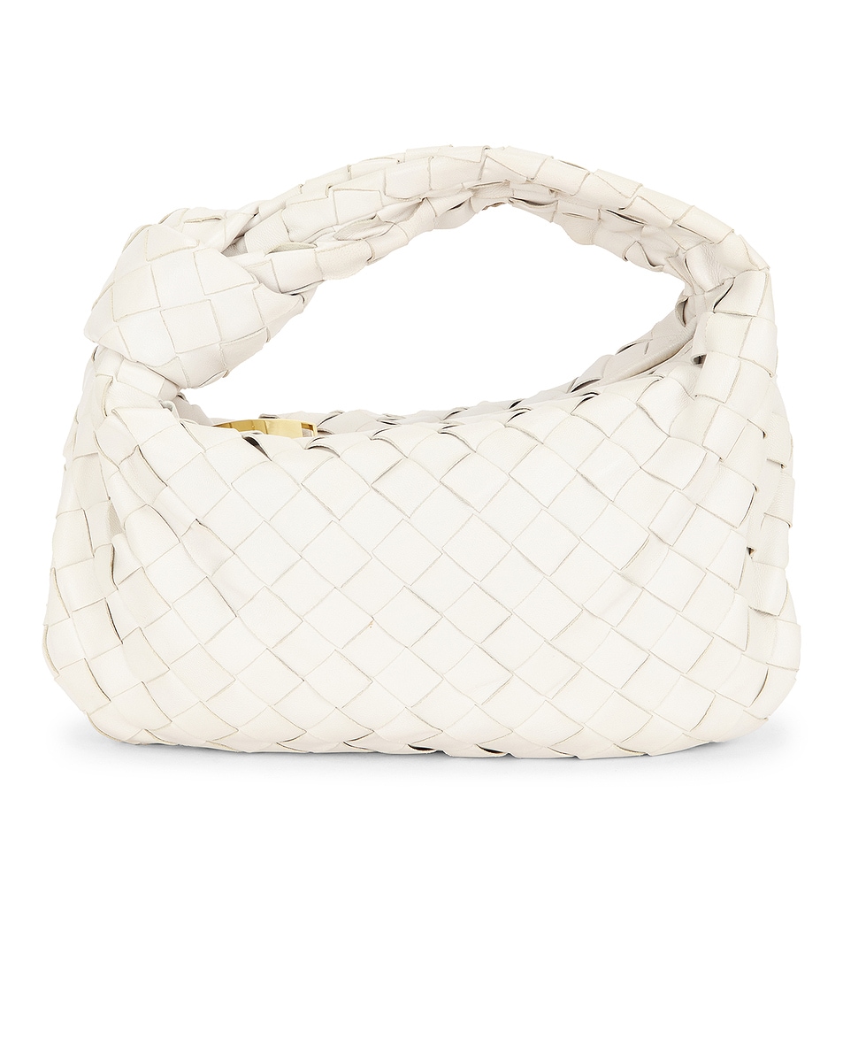 Image 1 of FWRD Renew Bottega Veneta Mini Jodie Bag in Chalk & Gold