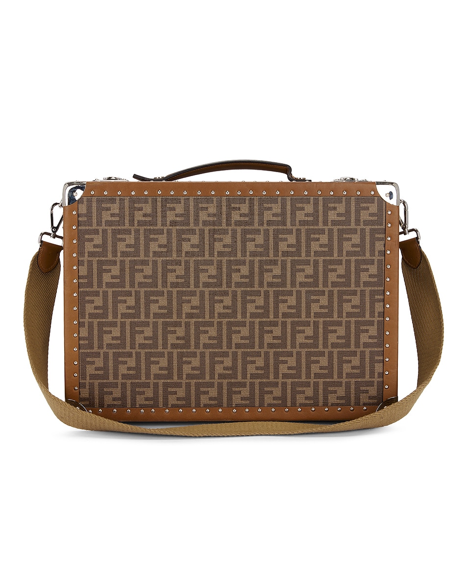 Image 1 of FWRD Renew Fendi FF Jacquard Suitcase in Brown