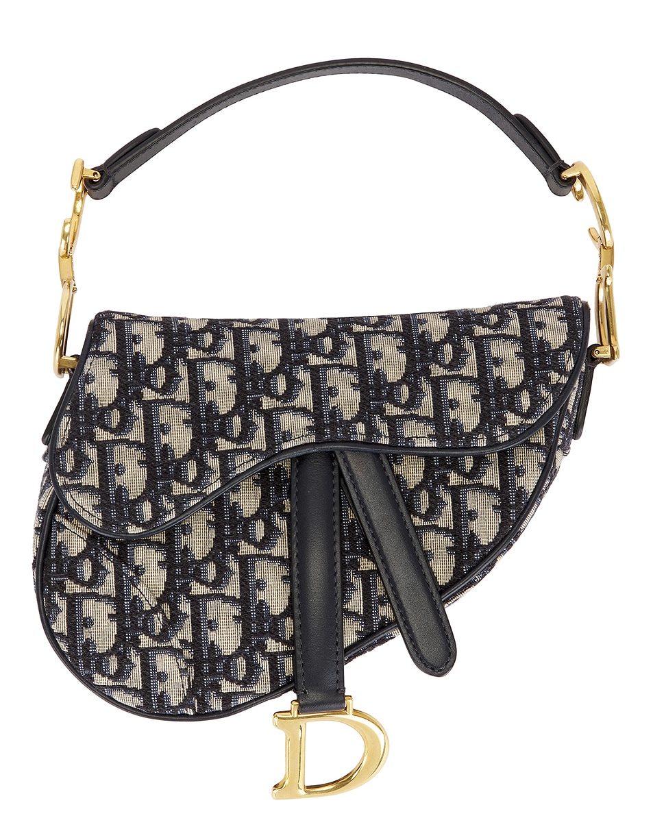 Image 1 of FWRD Renew Dior Trotter Oblique Saddle Bag in Blue