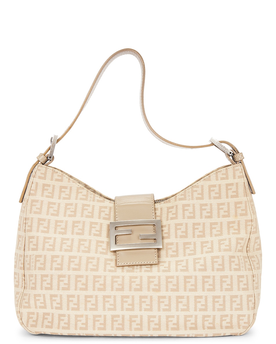 Image 1 of FWRD Renew Fendi Zucca Shoulder Bag in Ivory