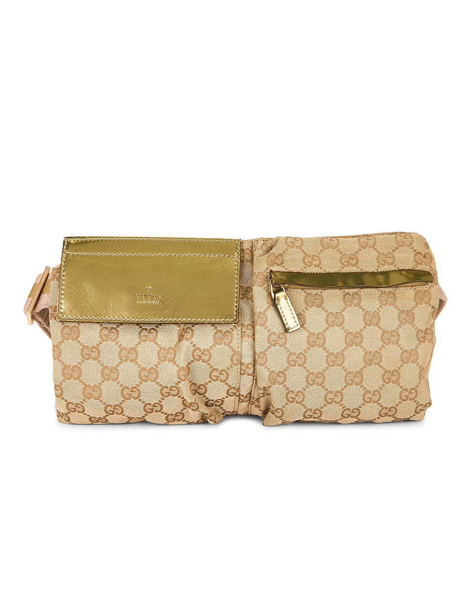 Image 1 of FWRD Renew Gucci GG Belt Bag in Beige