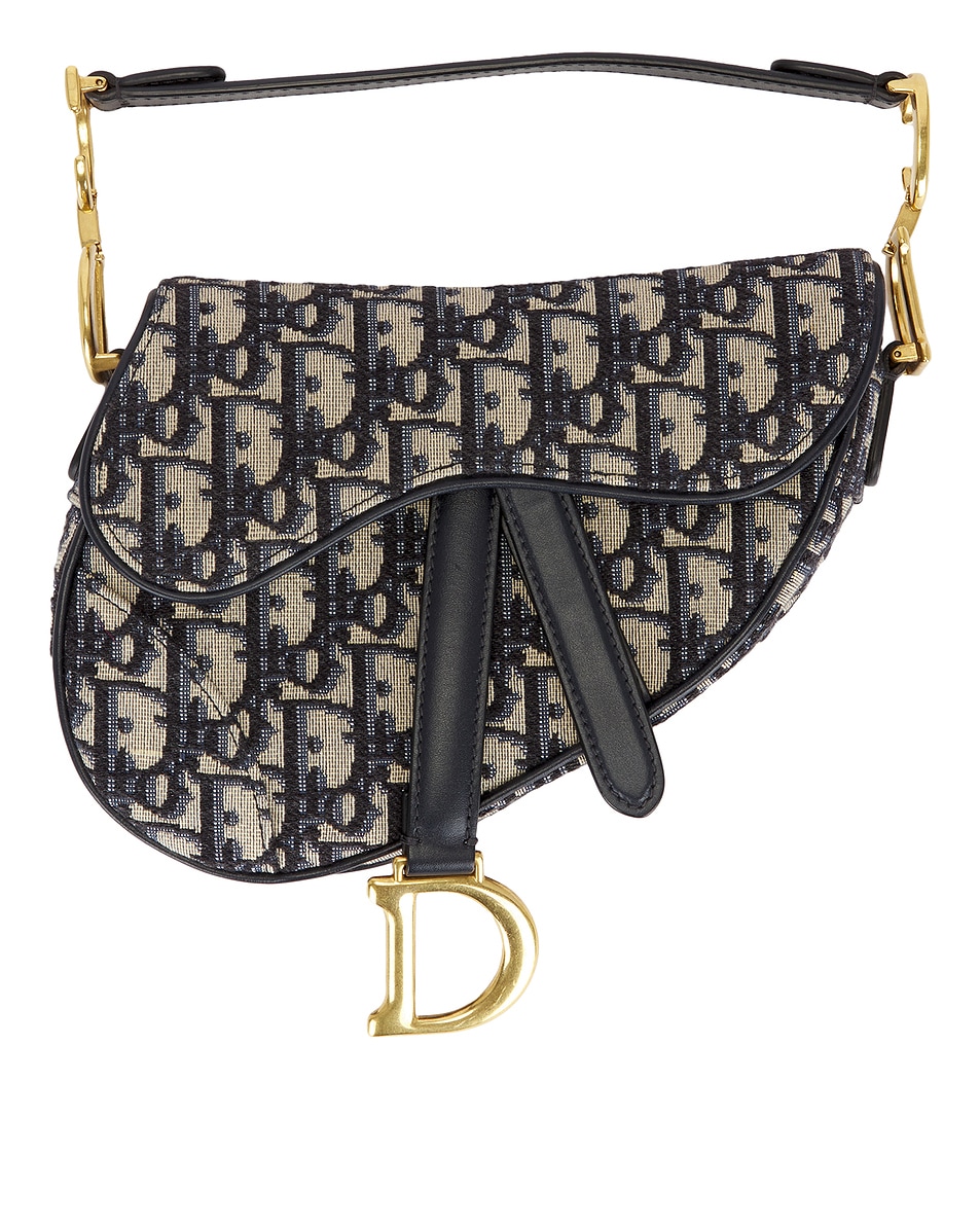 Image 1 of FWRD Renew Dior Trotter Oblique Saddle Bag in Blue