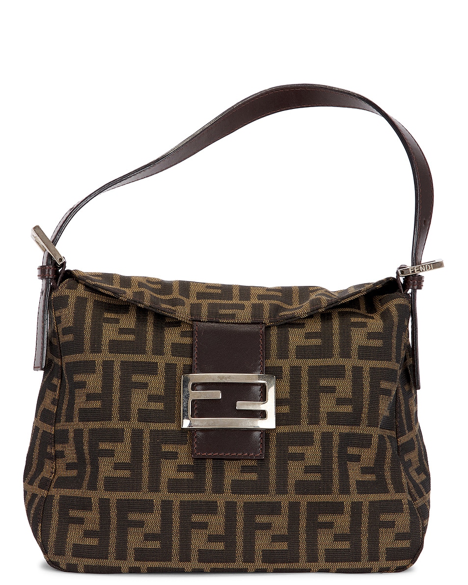 Image 1 of FWRD Renew Fendi Zucca Shoulder Bag in Brown