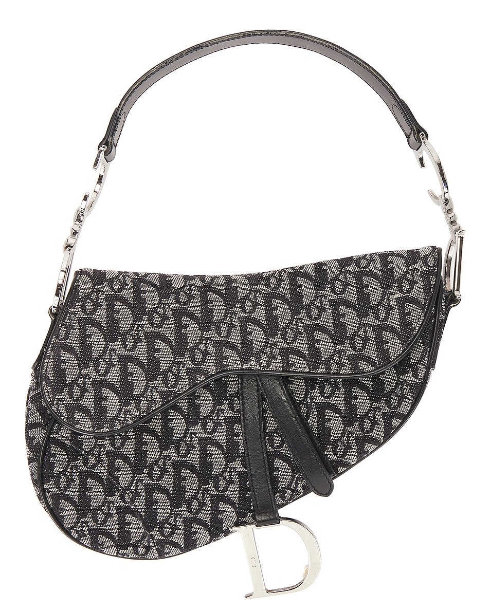 Image 1 of FWRD Renew Dior Vintage Diorissimo Saddle Bag in Blue