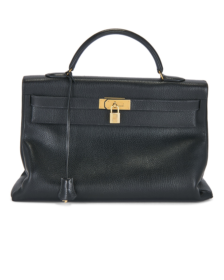 Image 1 of FWRD Renew Hermes 1992 Ardennes Kelly 40 Handbag in Noir