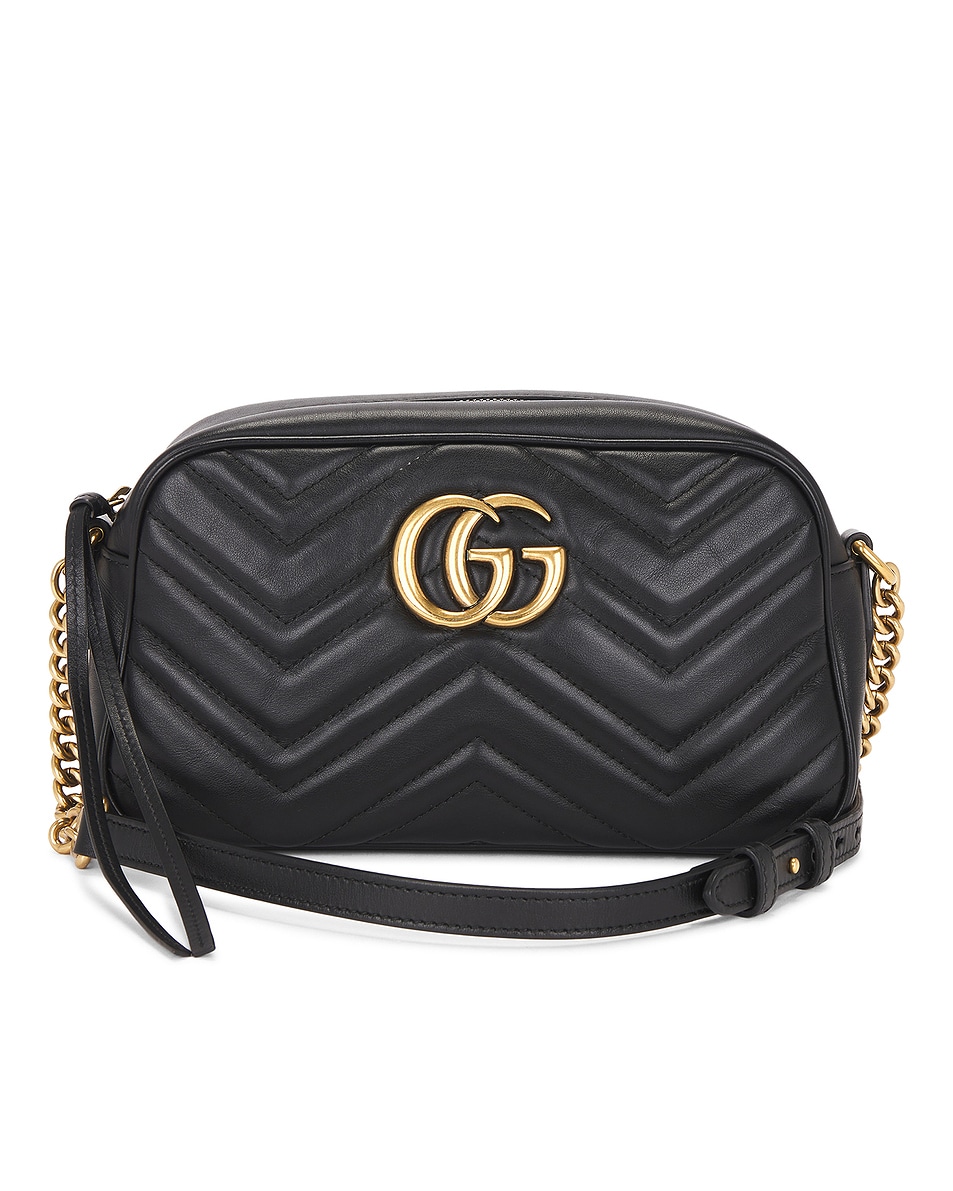 Image 1 of FWRD Renew Gucci GG Marmont Shoulder Bag in Black