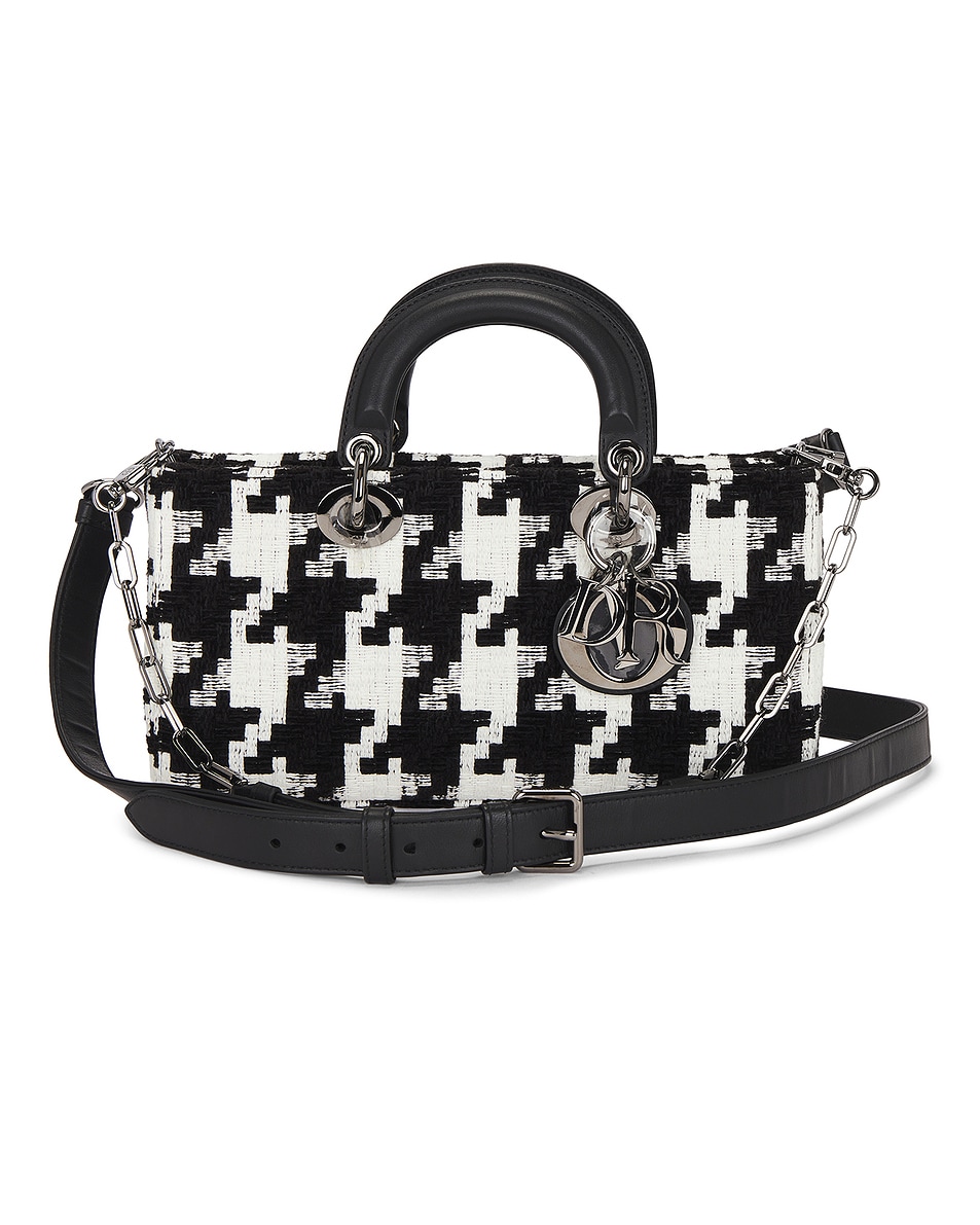 Image 1 of FWRD Renew Dior Houndstooth Lady D-Joy Handbag in Multi