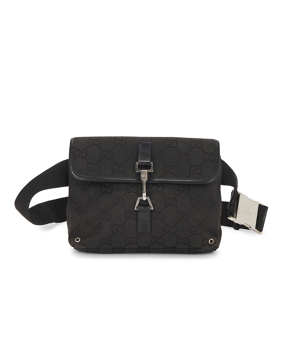 Image 1 of FWRD Renew Gucci Flight Belt Bag in Black
