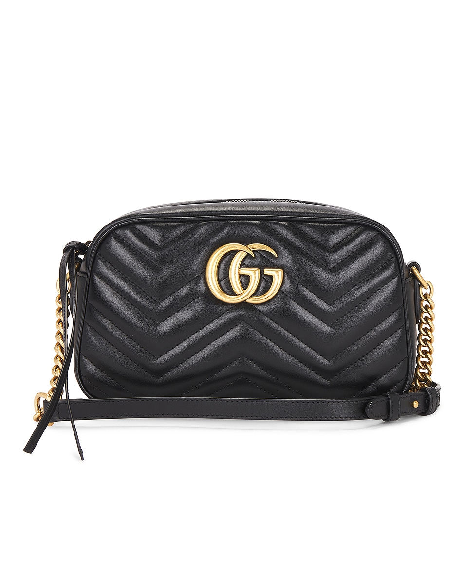 Image 1 of FWRD Renew Gucci GG Marmont Shoulder Bag in Black