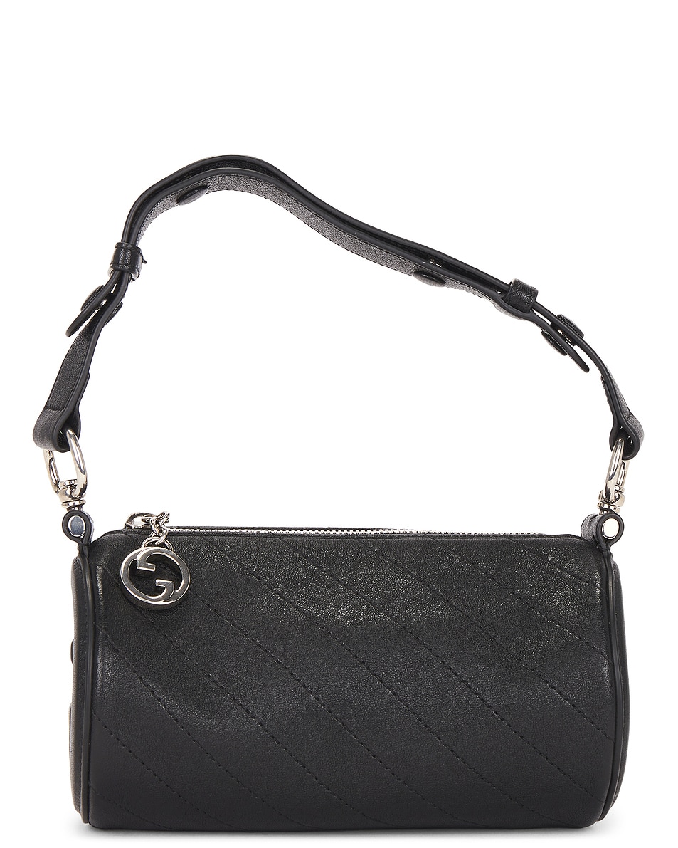 Image 1 of FWRD Renew Gucci Mini Blondie Barrel Shoulder Bag in Black