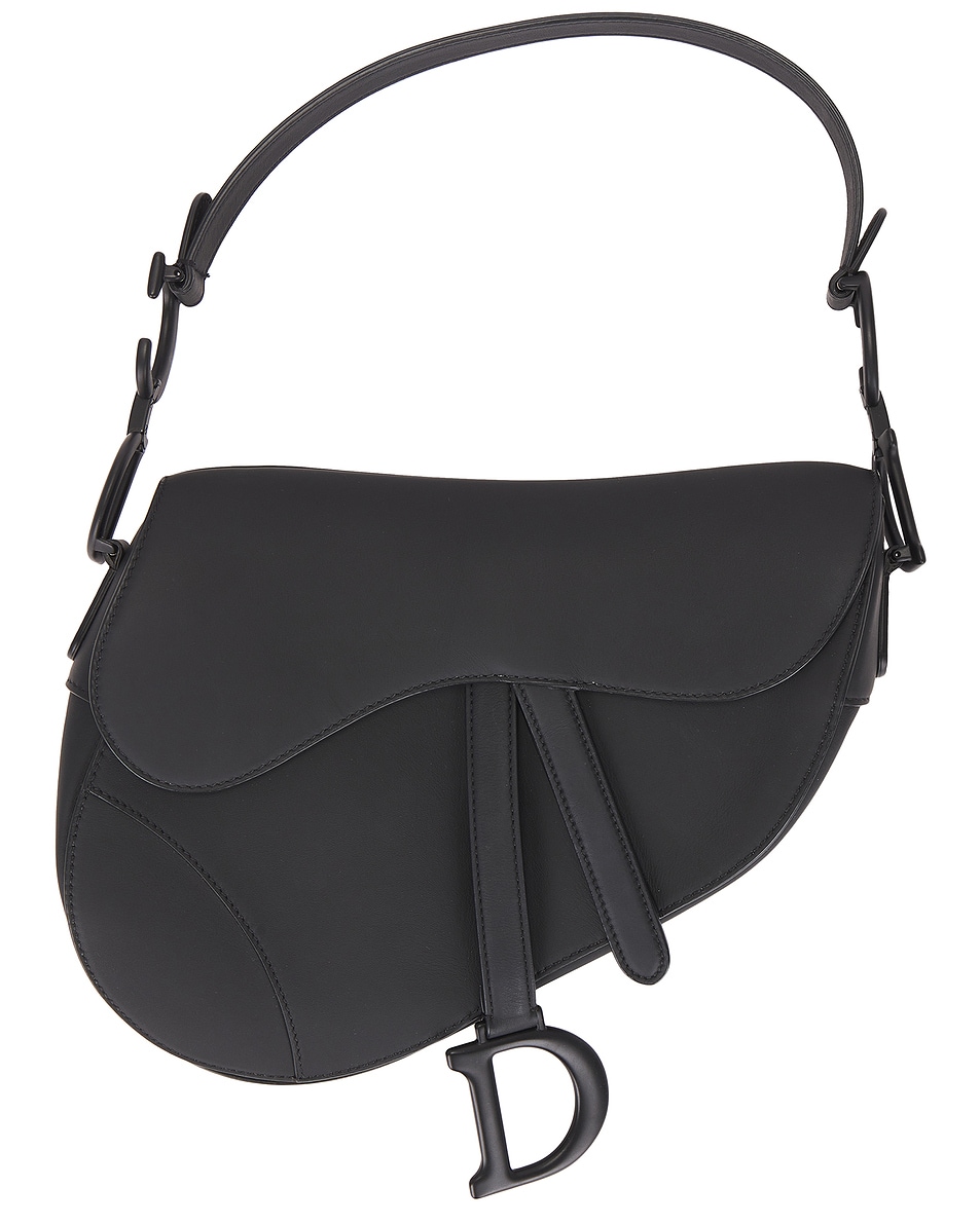 Image 1 of FWRD Renew Dior Saddle Bag in Black