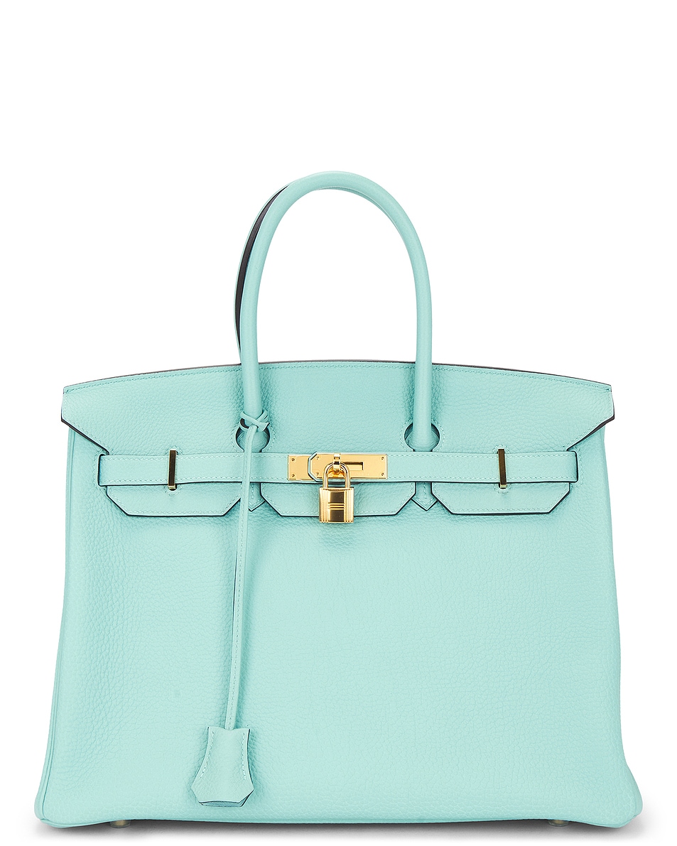 Image 1 of FWRD Renew Hermes Togo Birkin 35 Handbag in Bleu Atoll