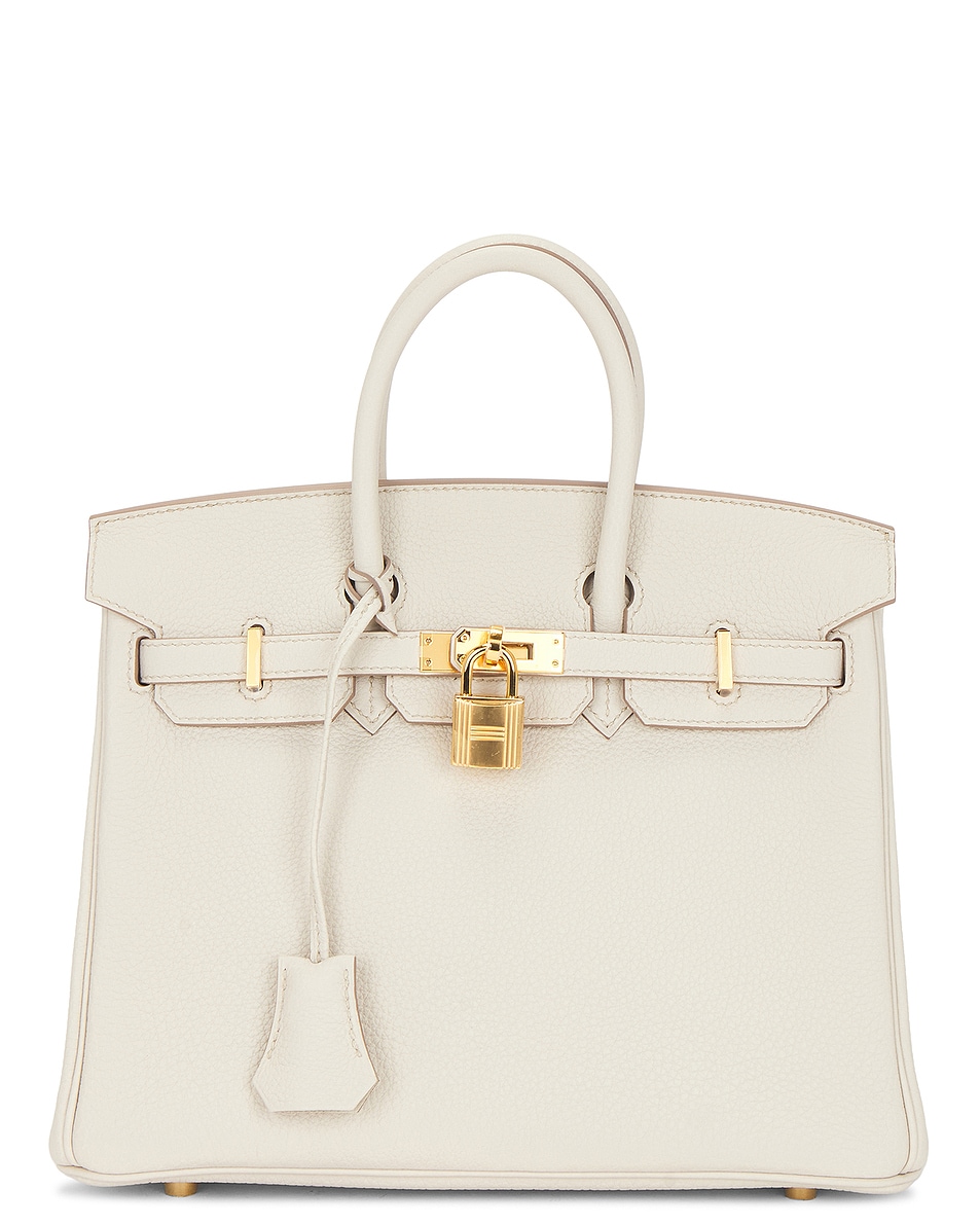 Image 1 of FWRD Renew Hermes Togo Birkin 25 Handbag in Craie