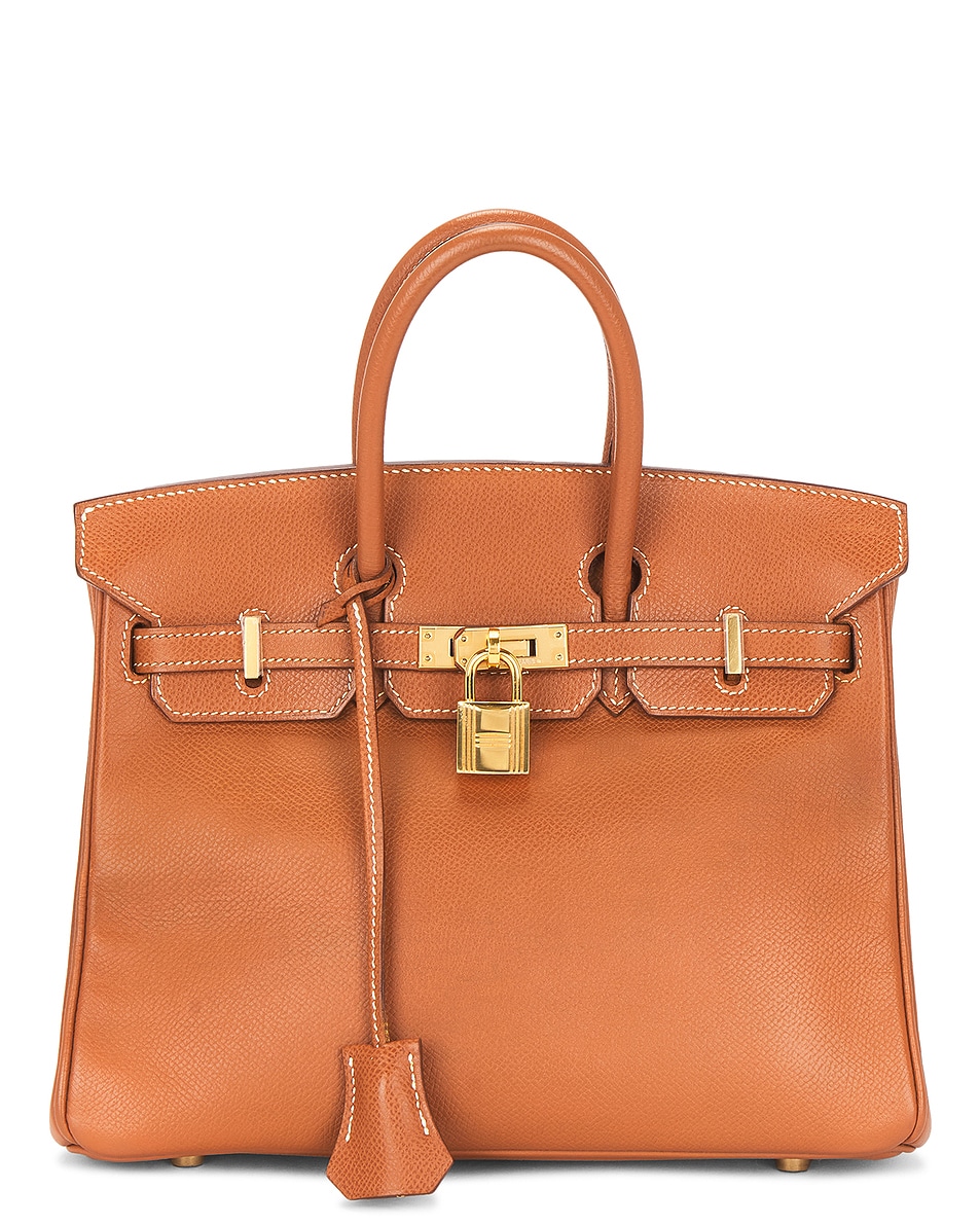Image 1 of FWRD Renew Hermes Vintage Epsom Birkin 25 Handbag in Gold