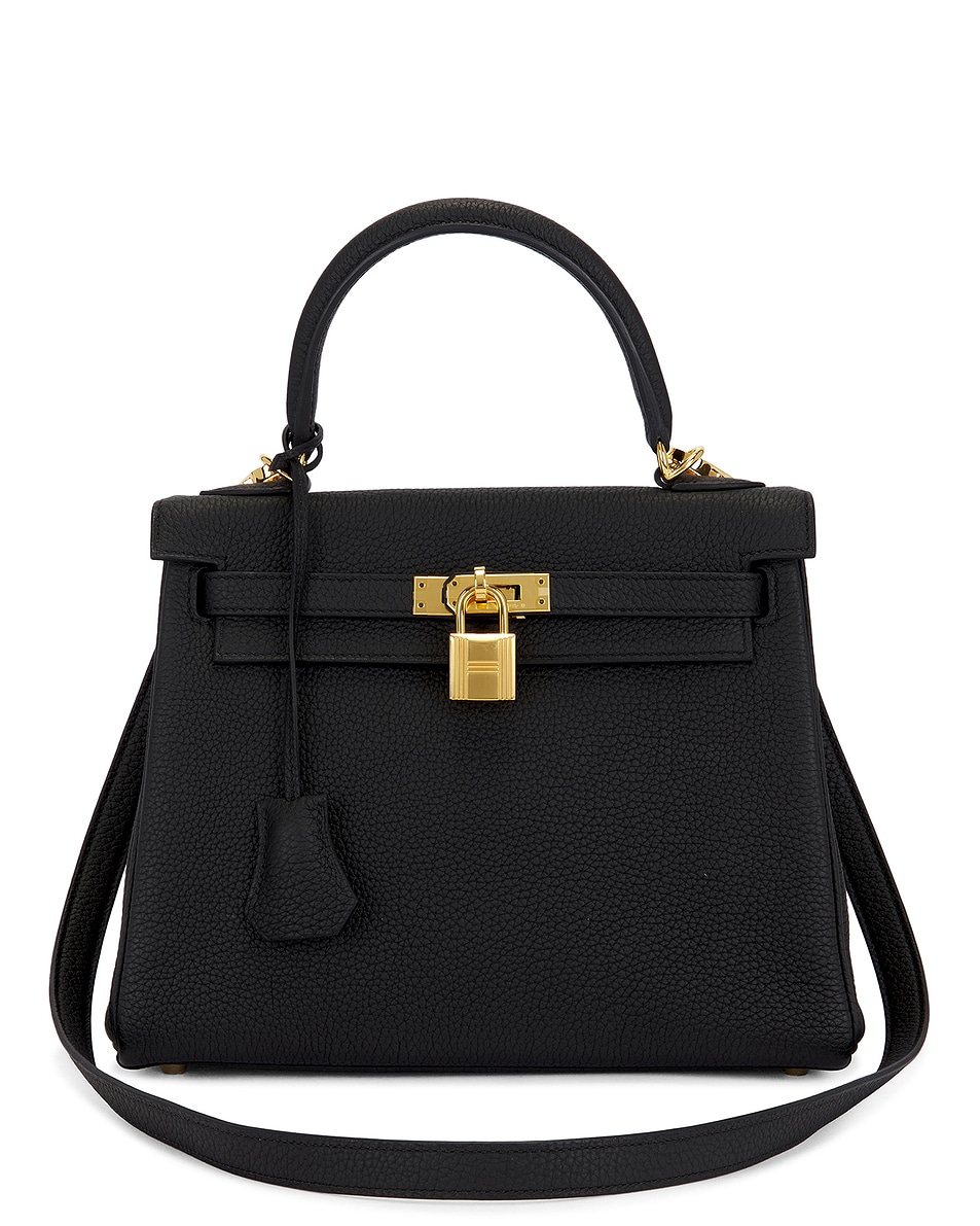 Image 1 of FWRD Renew Hermes Togo Kelly 25 Handbag in Noir