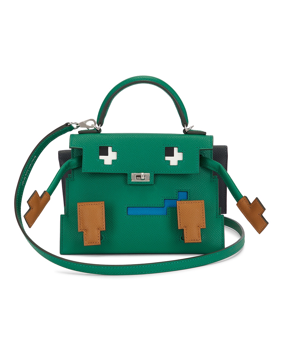 Image 1 of FWRD Renew Hermes Epsom Kelly Doll Picto Handbag in Vert Vertigo