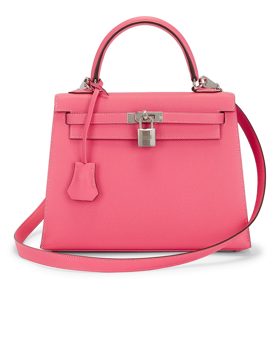 Image 1 of FWRD Renew Hermes Epsom Kelly 25 Sellier Handbag in Rose Azalee