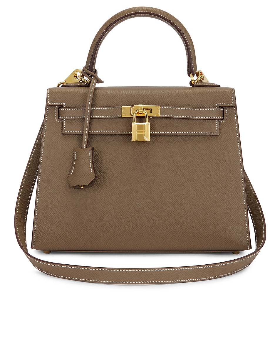 Image 1 of FWRD Renew Hermes Epsom Kelly 25 Handbag in Etoupe
