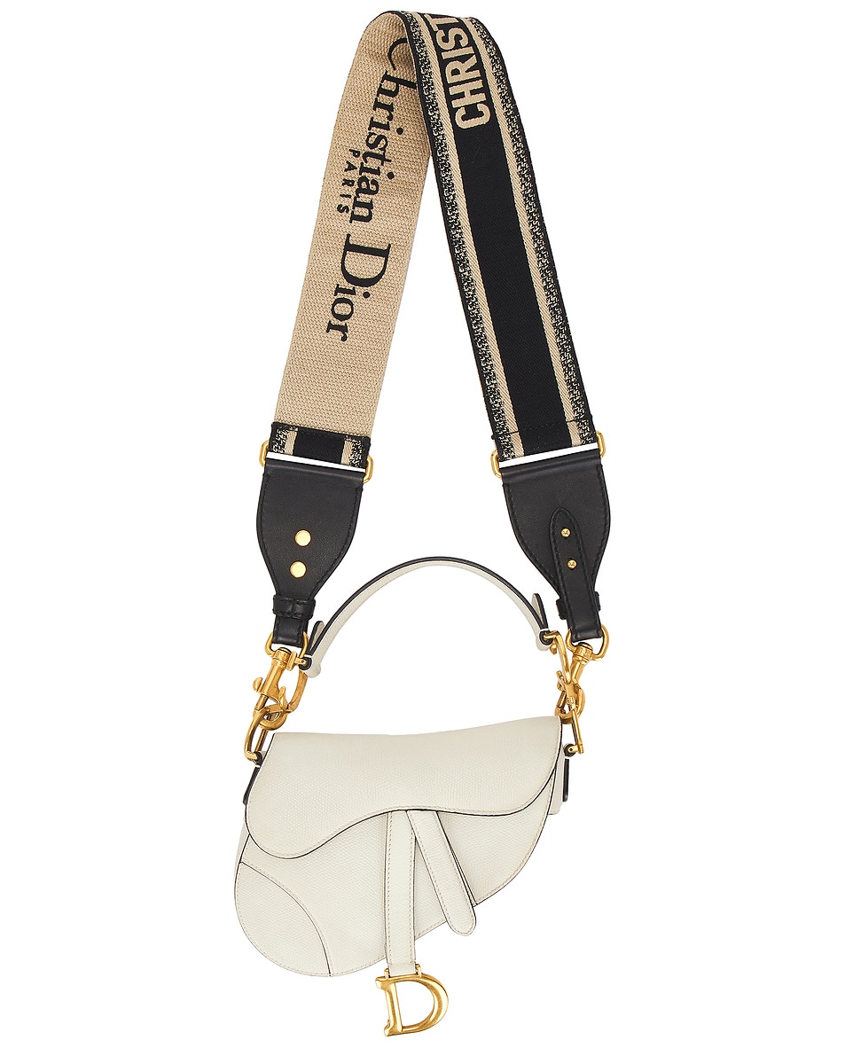 Image 1 of FWRD Renew Dior Saddle Bag in White