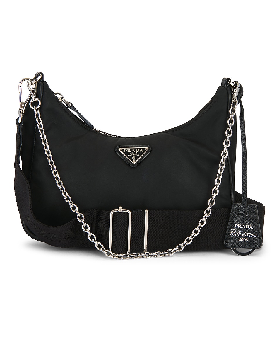 Image 1 of FWRD Renew Prada Re-Edition 2005 Re-Nylon Shoulder Bag in Black