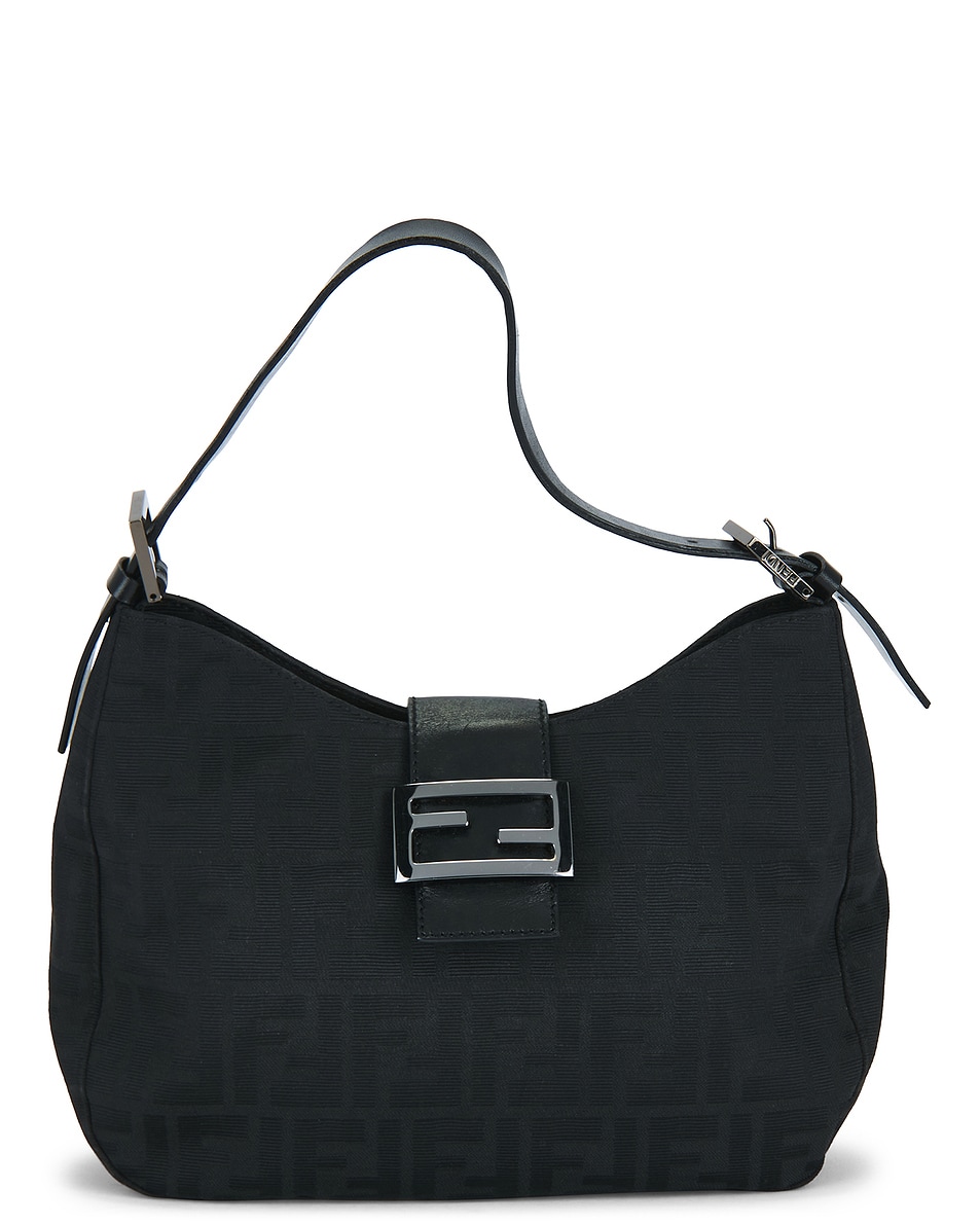 Image 1 of FWRD Renew Fendi Zucca Shoulder Bag in Black