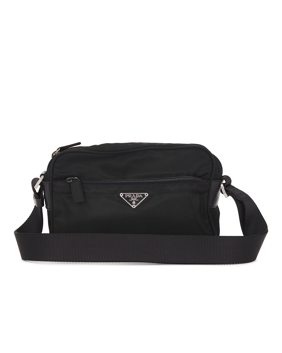 Image 1 of FWRD Renew Prada Tessuto Shoulder Bag in Black