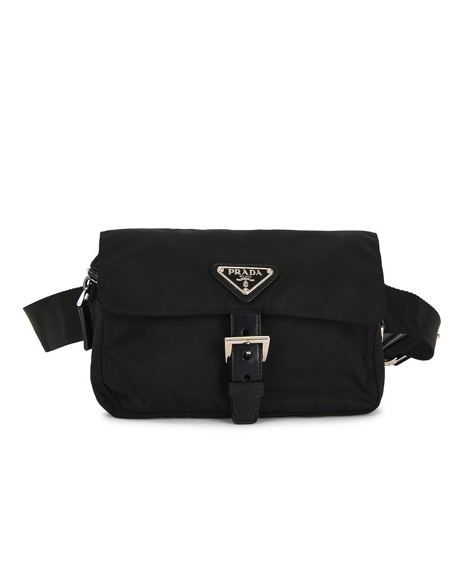 Image 1 of FWRD Renew Prada Tessuto Belt Bag in Black